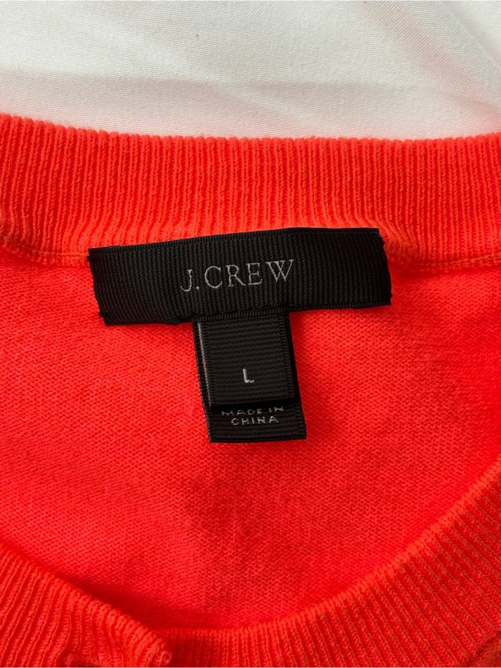 J. Crew Coral Crewneck Cardigan - Picture 3 of 6